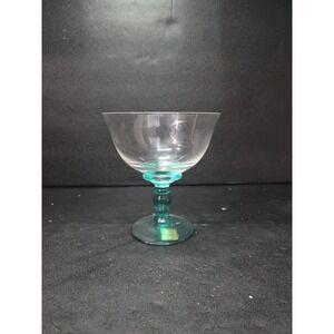 Marquis Waterford Bermuda Green Champagne Glass, Replacement Sherbet Glass, Flaw